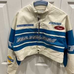 Harlem Rider Bomber Jacket NWT By Fashion Nova Size XS